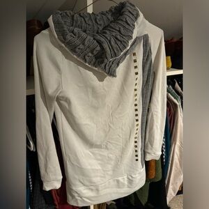 White and grey sweater